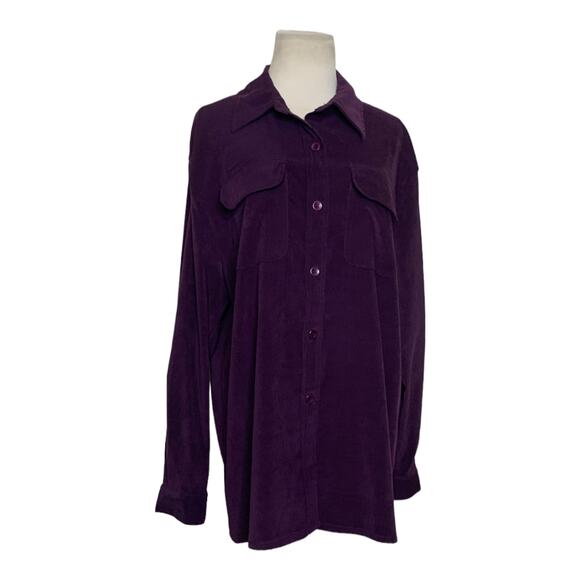 Lisa Joseph purple velour pull up pants and jacket set size Large - Picture 10 of 16